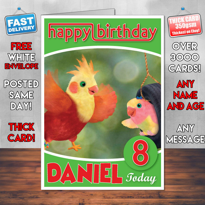 3rd & Bird 4 Style Theme Personalised Kidshows Birthday Card (SA)
