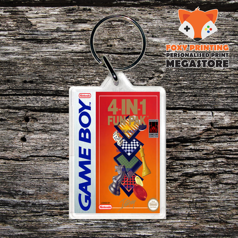 4-In-1 Fun Pak Nintendo DS Style Gameboy Gaming Keyring