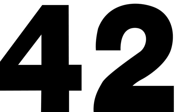 42 Wheel Bumper Sticker Novelty Vinyl Car Sticker