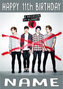5SOS Personalised Music Style Kids Adult FUNNY Birthday Card