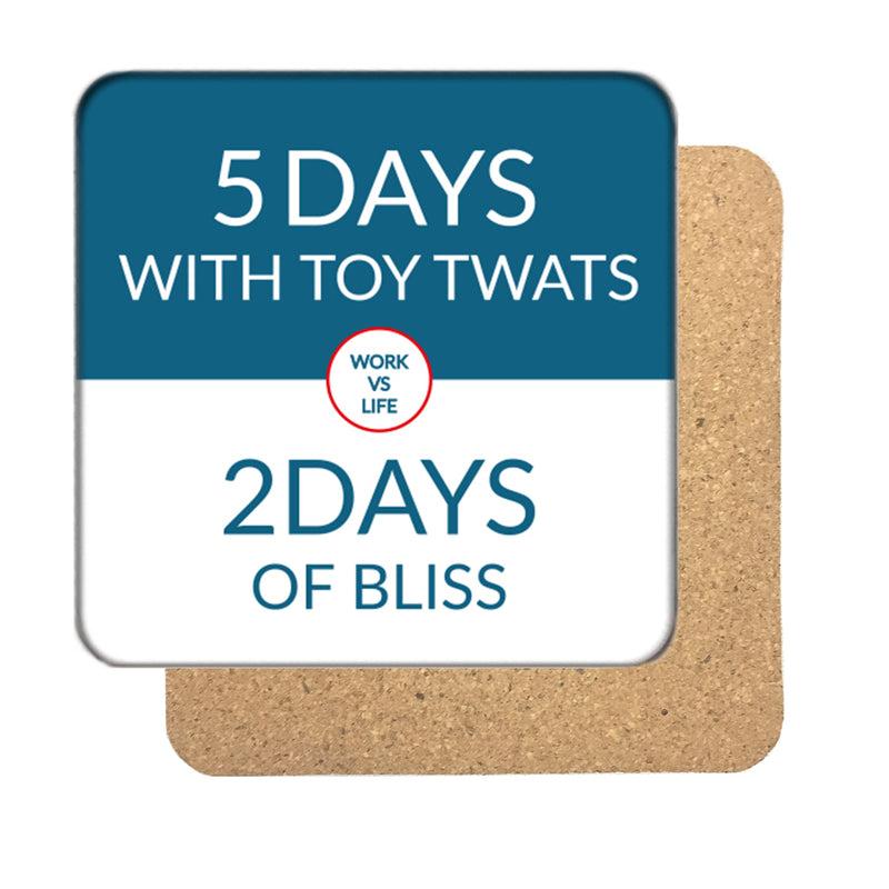5 Days with Toy Twats Drinks Coaster