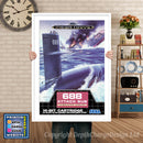 688attacksub Eu - Sega Megadrive Inspired Retro Gaming Poster A4 A3 A2 Or A1