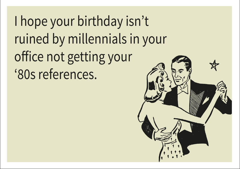 80's References INSPIRED Adult Personalised Birthday Card Birthday Card