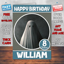 A Ghost Story Theme Style Personalised Kids Inspired Movie Birthday Card (SA)