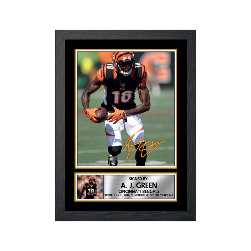 A. J. Green 2 Limited Edition Football Signed Print - American Footballer