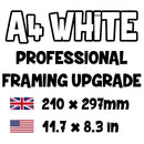 Poster is UPGRADED to A4 White Framed - Total Calculated at Checkout