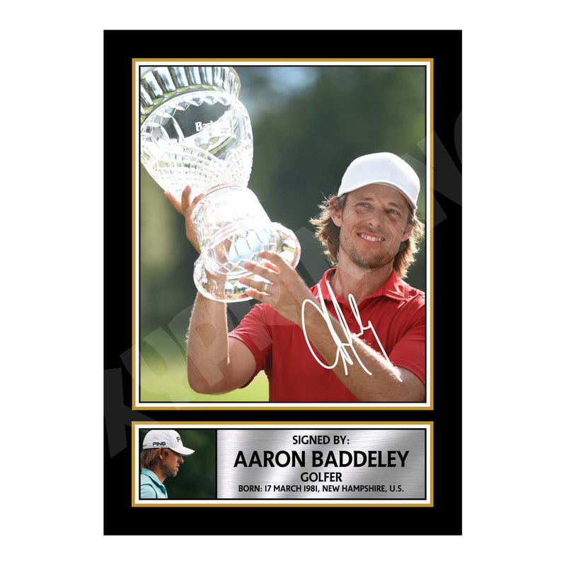 AARON BADDELEY Limited Edition Golfer Signed Print - Golf