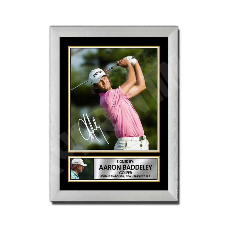 AARON BADDELEY 2 Limited Edition Golfer Signed Print - Golf