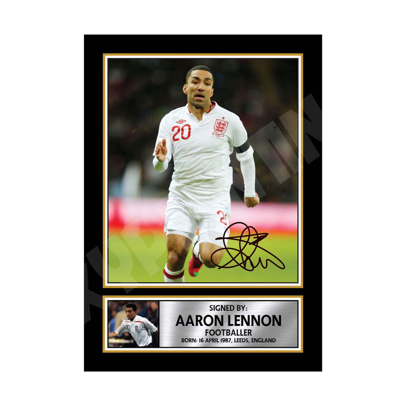 AARON LENNON Limited Edition Football Player Signed Print - Football