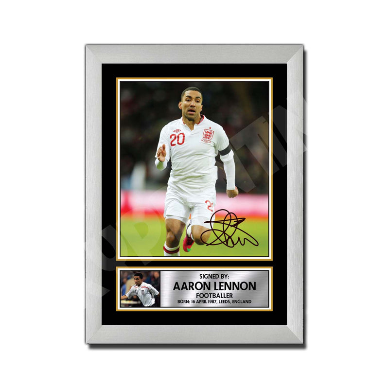 AARON LENNON Limited Edition Football Player Signed Print - Football