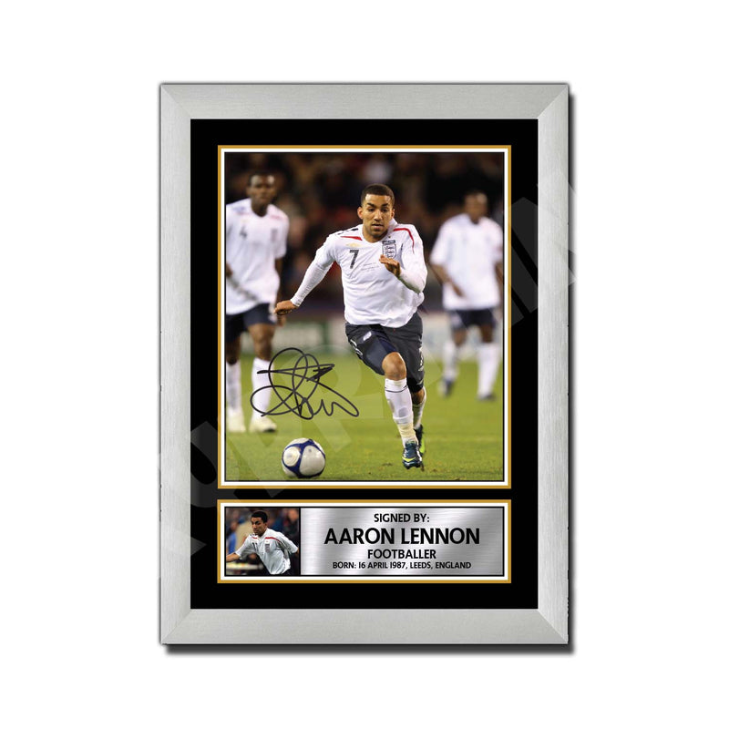 AARON LENNON 2 Limited Edition Football Player Signed Print - Football