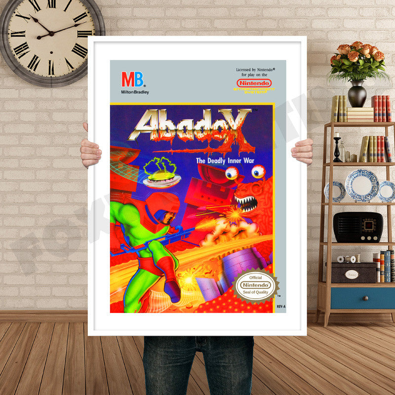 ABADOX NES Retro GAME INSPIRED THEME Nintendo NES Gaming A4 A3 A2 Or A1 Poster Art 8