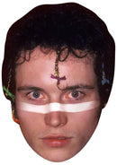 ADAM ANT JB - Music Star Fancy Dress Cardboard Celebrity Party Face Mask