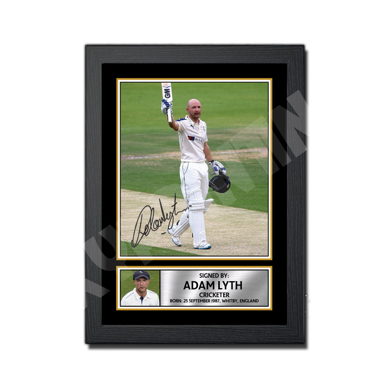 ADAM LYTH Limited Edition Cricket Signed Print