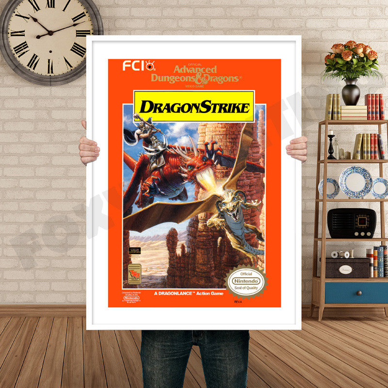 ADD DRAGON STRIKE NES Retro GAME INSPIRED THEME Nintendo NES Gaming A4 A3 A2 Or A1 Poster Art 9