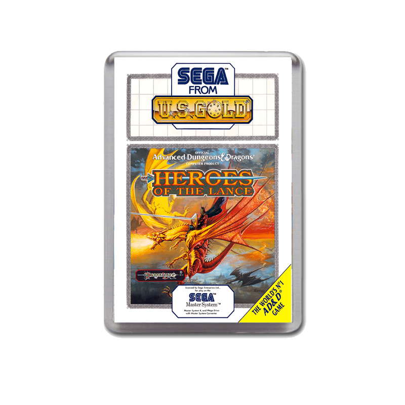 Add Heroes Of The Lance Sega Master System Game Inspired Fridge Magnet