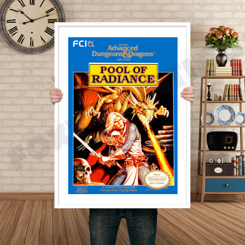 ADD POOL OF RADIANCE NES Retro GAME INSPIRED THEME Nintendo NES Gaming A4 A3 A2 Or A1 Poster Art 12