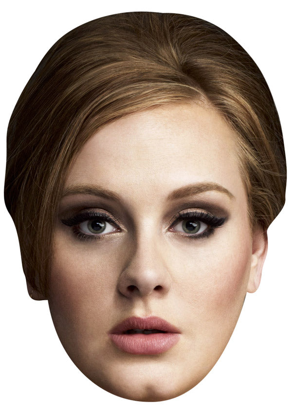 ADELE 2 JB - Music Star Fancy Dress Cardboard Celebrity Party Face Mask