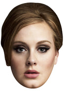ADELE 2 JB - Music Star Fancy Dress Cardboard Celebrity Party Face Mask