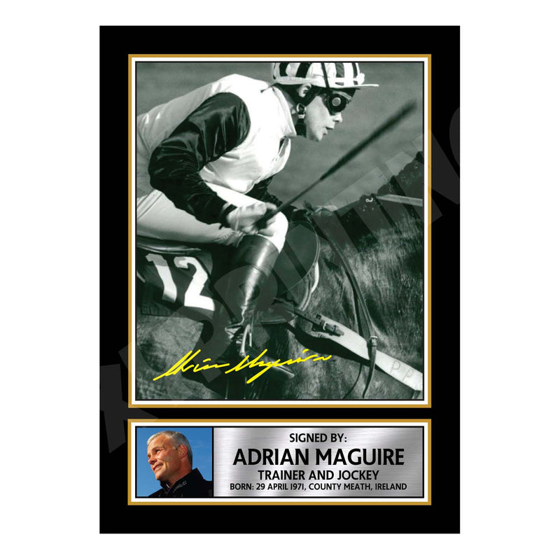 ADRIAN MAGUIRE 2 Limited Edition Horse Racer Signed Print - Horse Racing
