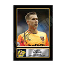 ADRIAN (1) Limited Edition Football Player Signed Print - Football