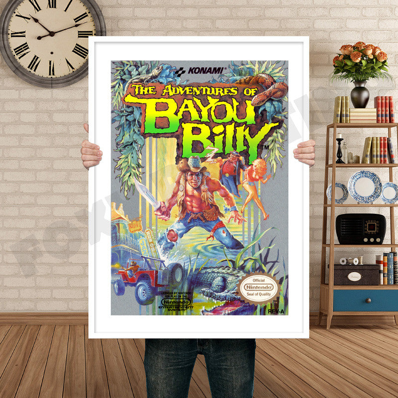 ADVENTURES OF BAYOU BILLY Retro GAME INSPIRED THEME Nintendo NES Gaming A4 A3 A2 Or A1 Poster Art 18