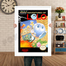 ADVENTURES OF LOLO Retro GAME INSPIRED THEME Nintendo NES Gaming A4 A3 A2 Or A1 Poster Art 21