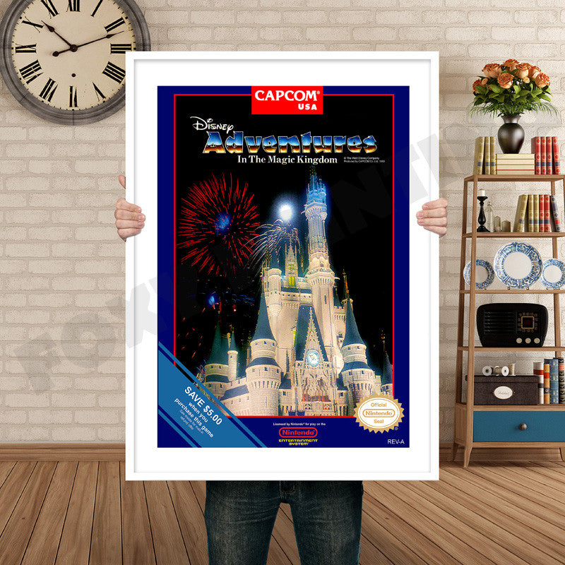 ADVENTURES OF THE MAGIC KINGDOM Retro GAME INSPIRED THEME Nintendo NES Gaming A4 A3 A2 Or A1 Poster Art 24
