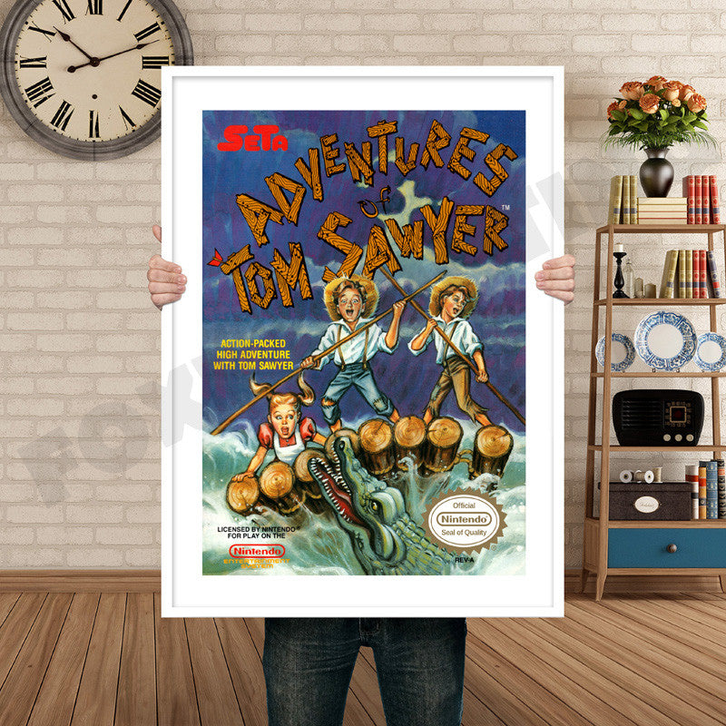 ADVENTURES OF TOM SAWYER Retro GAME INSPIRED THEME Nintendo NES Gaming A4 A3 A2 Or A1 Poster Art 25