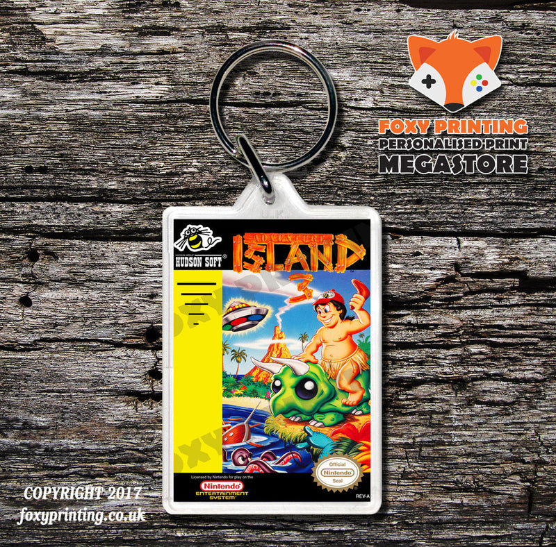ADVENTURE ISLAND 2 NES Gaming Keyring