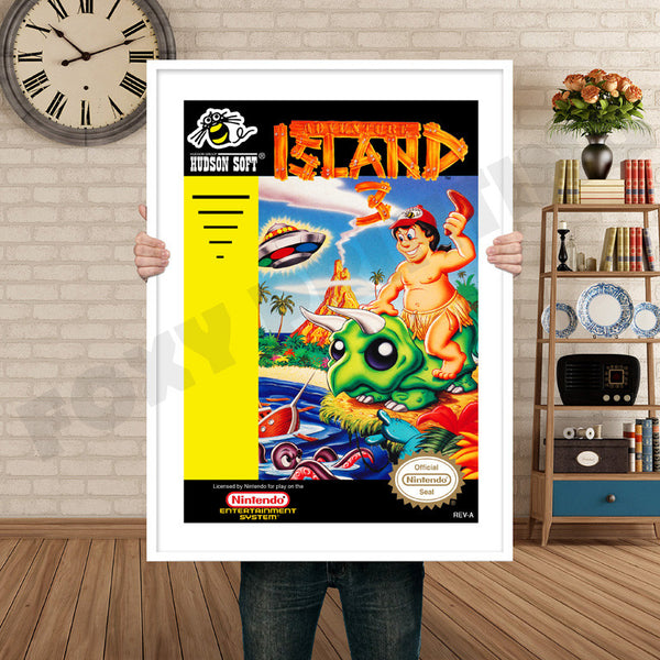 Adventure Island 3 NES Retro Game Inspired Theme Nintendo NES Gaming