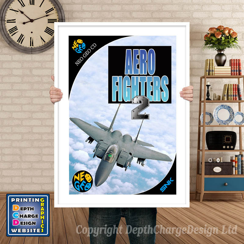 AERO FIGHTERS 2 NEO GEO GAME INSPIRED THEME Retro Gaming Poster A4 A3 A2 Or A1