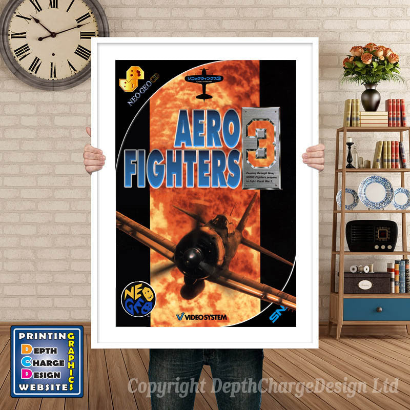 AERO FIGHTRS 3 NEO GEO GAME INSPIRED THEME Retro Gaming Poster A4 A3 A2 Or A1