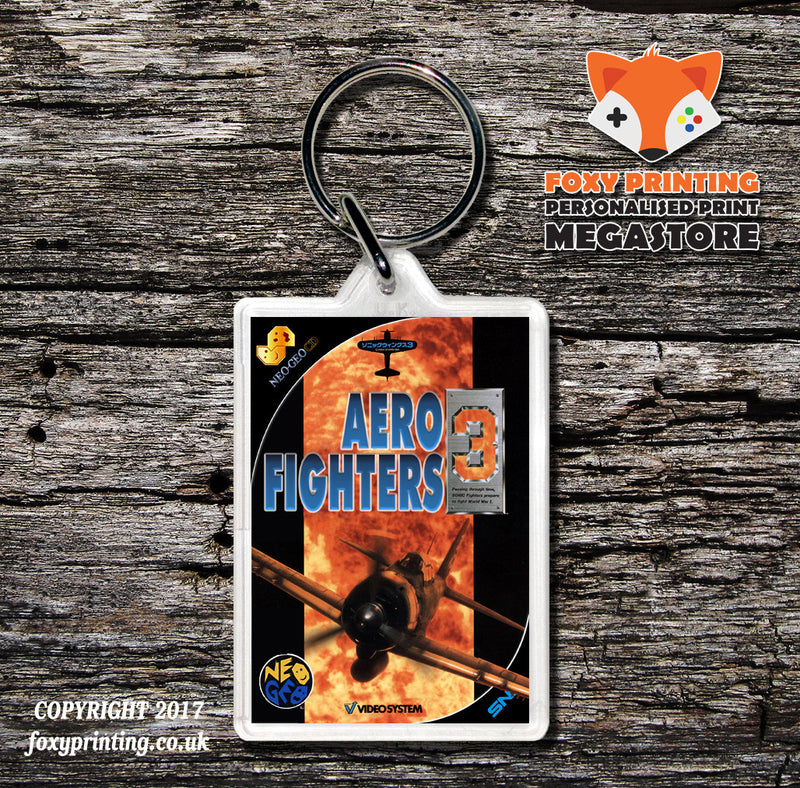 AERO FIGHTRS 3 NEO GEO CD Game Inspired Retro Gaming Keyring