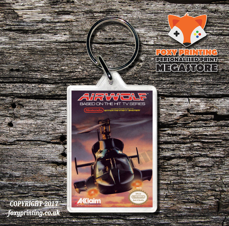 AIR FORTRESS Retro NES Game Cover Art Gaming Keyring