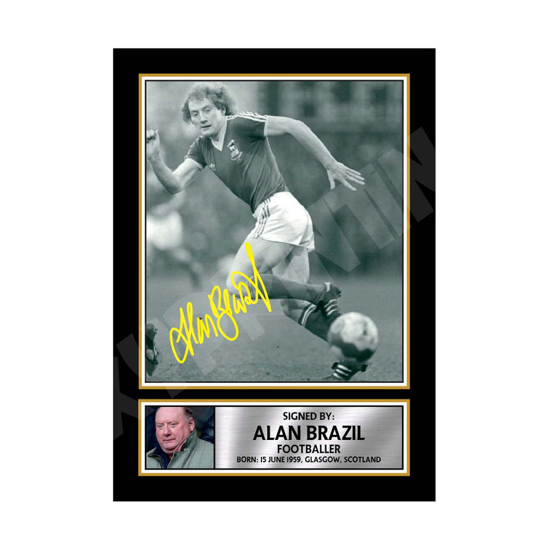 ALAN BRAZIL 2 Limited Edition Football Player Signed Print - Football