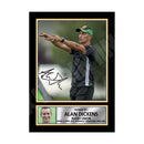 ALAN DICKENS 2 Limited Edition Rugby Player Signed Print - Rugby