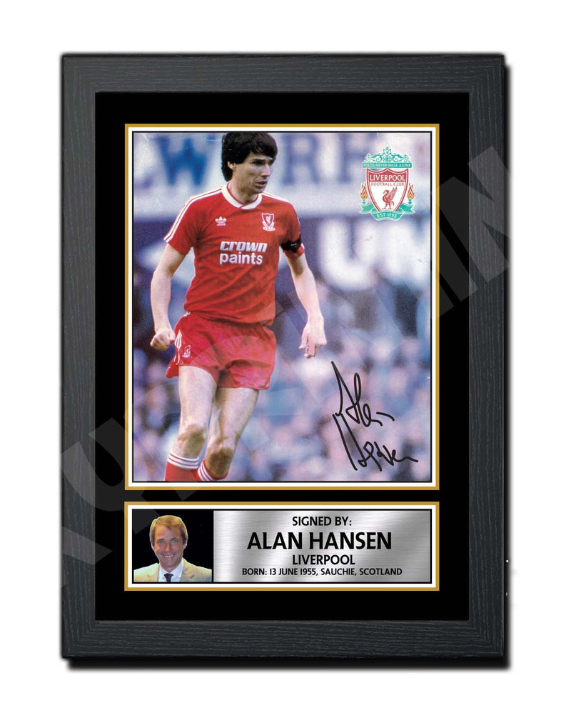 ALAN HANSEN 2 Limited Edition Football Player Signed Print - Football