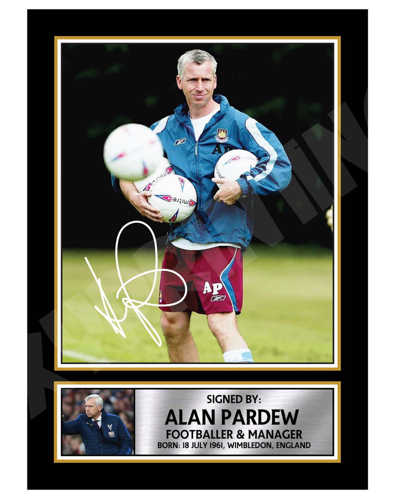 ALAN PARDEW Limited Edition Football Player Signed Print - Football