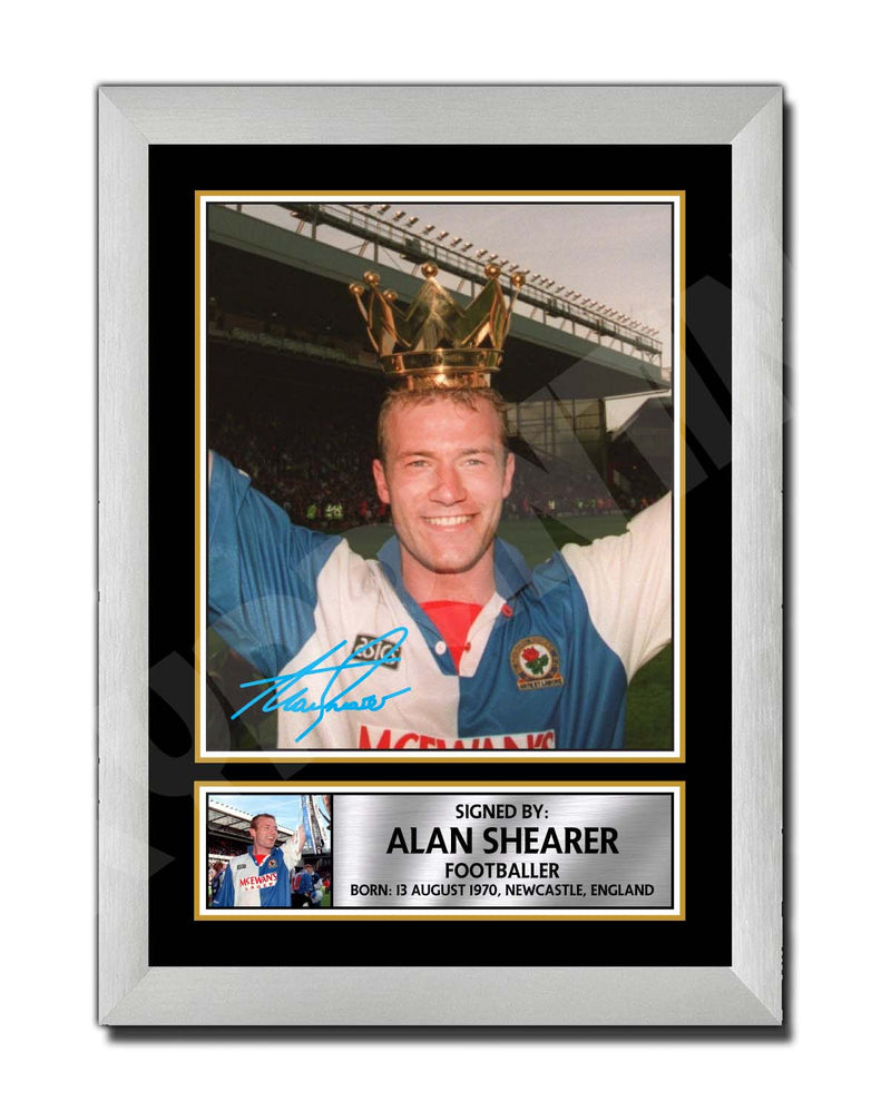 ALAN SHEARER Limited Edition Football Player Signed Print - Football