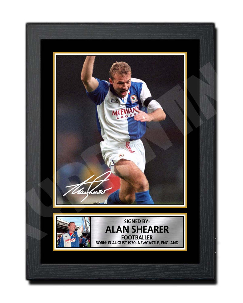 ALAN SHEARER 2 Limited Edition Football Player Signed Print - Football