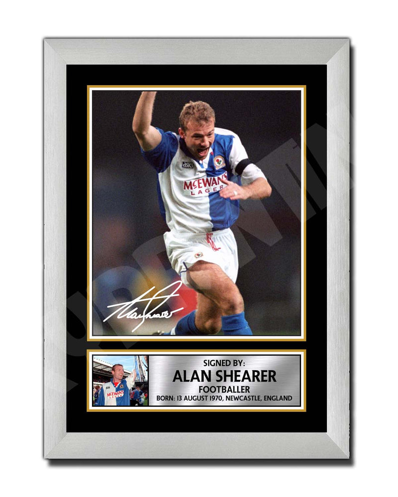ALAN SHEARER 2 Limited Edition Football Player Signed Print - Football
