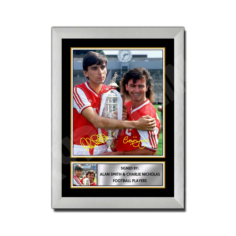 ALAN SMITH _ CHARLIE NICHOLAS Limited Edition Football Player Signed Print - Football