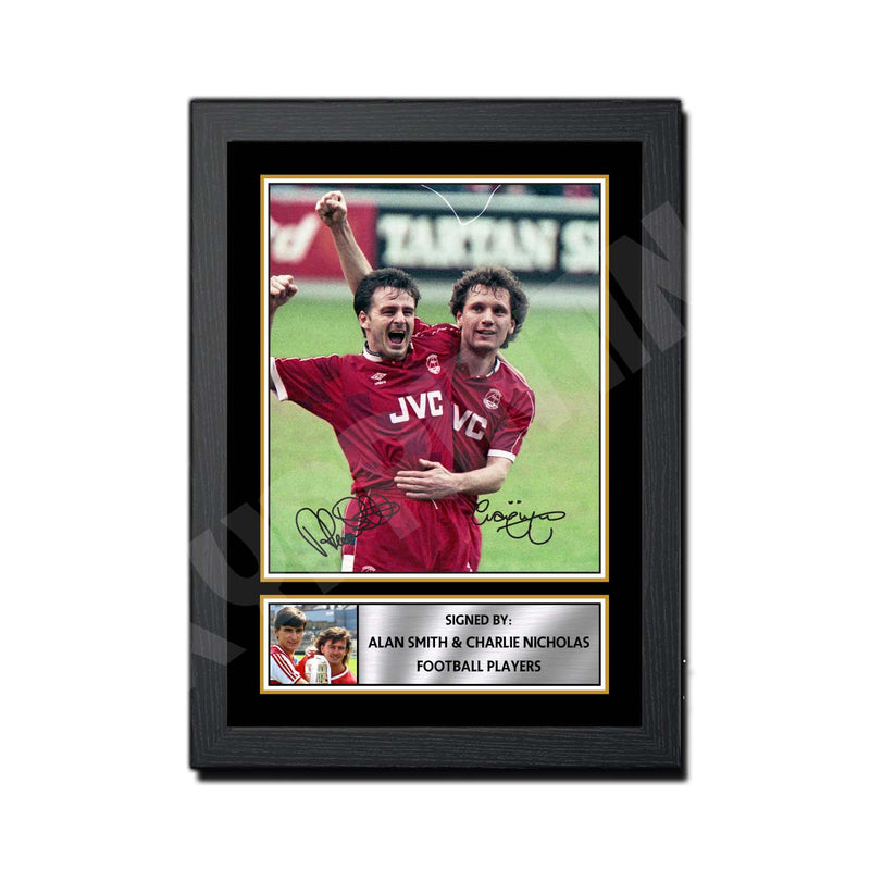 ALAN SMITH _ CHARLIE NICHOLAS 2 Limited Edition Football Player Signed Print - Football