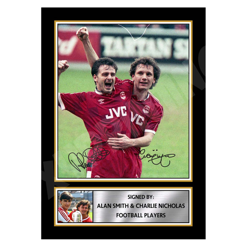 ALAN SMITH _ CHARLIE NICHOLAS 2 Limited Edition Football Player Signed Print - Football