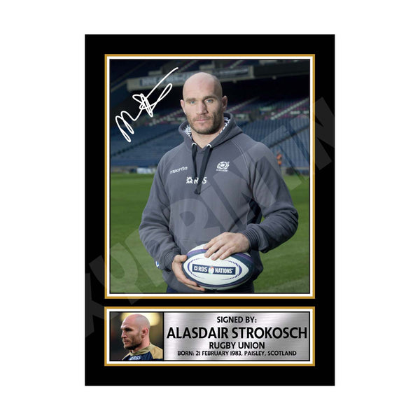 ALASDAIR STROKOSCH 1 Rugby Player Printed Signature Print