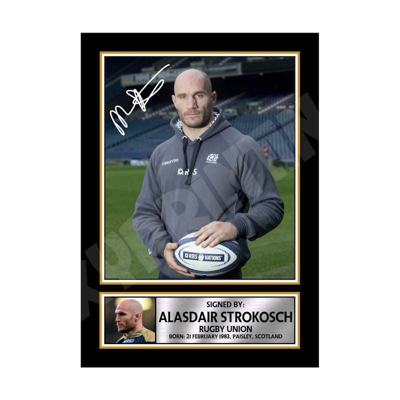 ALASDAIR STROKOSCH 1 Limited Edition Rugby Player Signed Print - Rugby