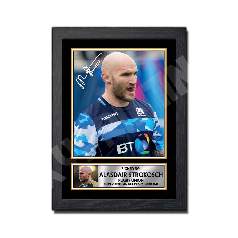 ALASDAIR STROKOSCH 2 Limited Edition Rugby Player Signed Print - Rugby