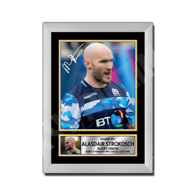 ALASDAIR STROKOSCH 2 Limited Edition Rugby Player Signed Print - Rugby
