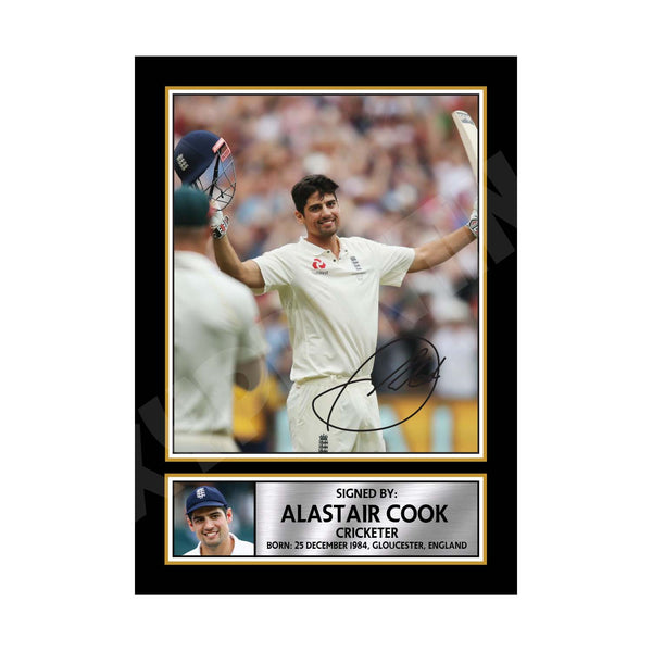 ALASTAIR COOK Cricketer Printed Signature Print – Cricket Player
